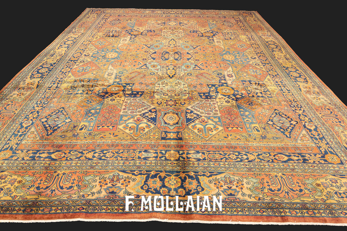 Tapis Indien Indo-Sarouk Avec Médaillon Spécial n°:93591489
